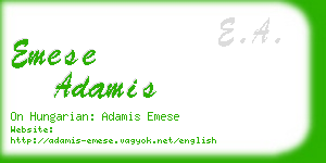 emese adamis business card
